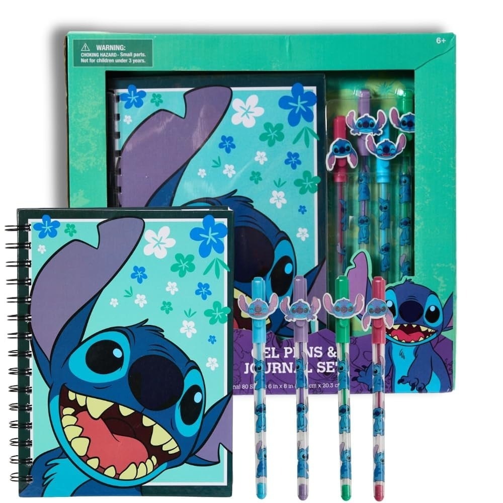 Disney Stitch Journal & Gel Pens Set Lilo & Stitch Gift Stationery - Picture 1 of 5